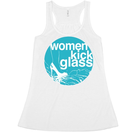 Women Kick Glass Logo Flowy Racer Back