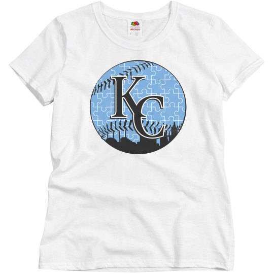Women/Misses Autism BLUE KC Baseball