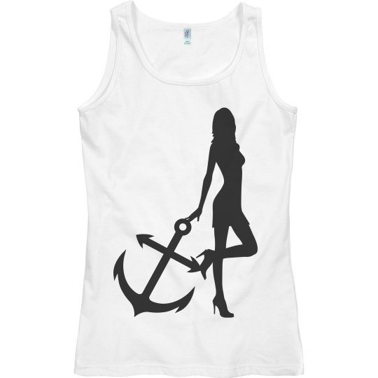 Womens Lady Anchor Tank Top Womens Lady Anchor Tank Top