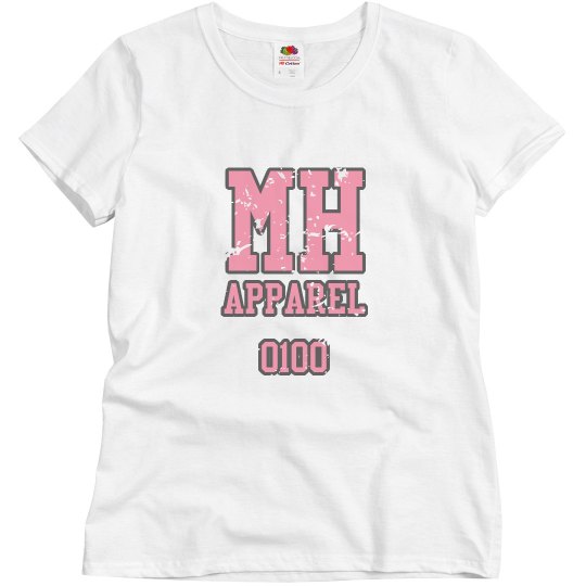 WOMENS MOHITZ TSHIRT (WHITE/PINK L)