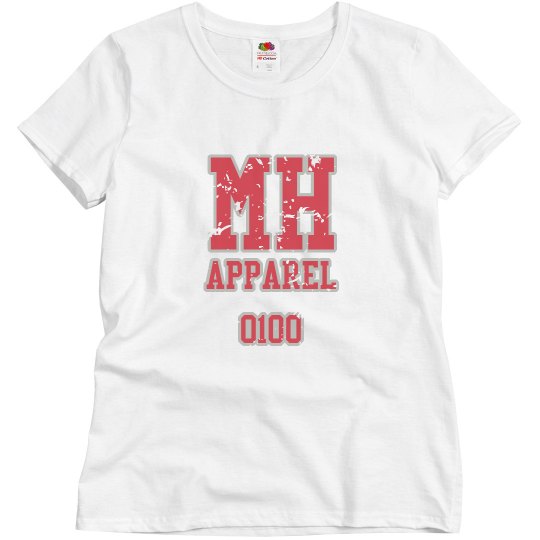 WOMENS MOHITZ TSHIRT (WHITE/RED L)