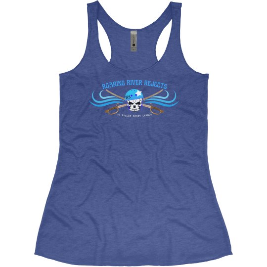 Women's Racer-Back Tri-Blend Wave Logo
