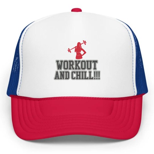 Workout and Chill Cap-Red Workout and Chill Cap-Red