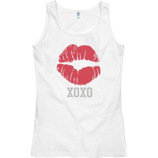 Xoxo red lips top