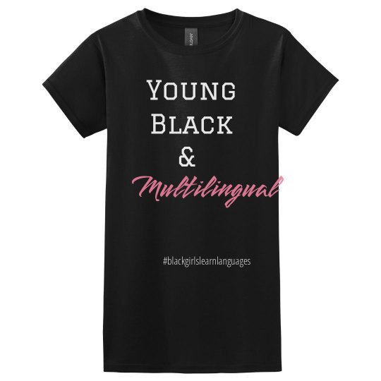 Young Black & Multilingual Tee Young Black & Multilingual Tee