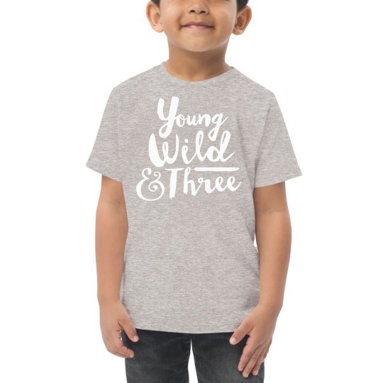 young wild and three. 3rd bday tee young wild and three. 3rd bday tee