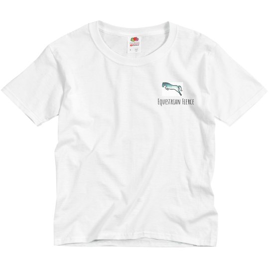 Youth Blue Equestrian Fierce Tee