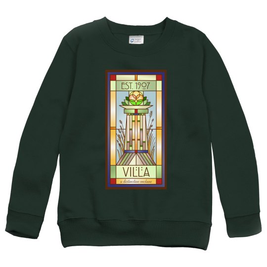 YOUTH CREWNECK Dk Green Villa Logo SWEATSHIRT YOUTH CREWNECK Dk Green Villa Logo SWEATSHIRT