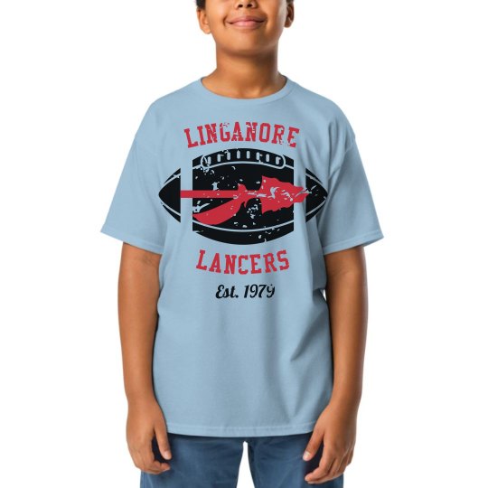 youth Distressed Linganore Lancers Football and Spear 