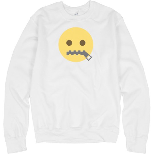 Zipper Mouth Face Unisex Sweatshirt