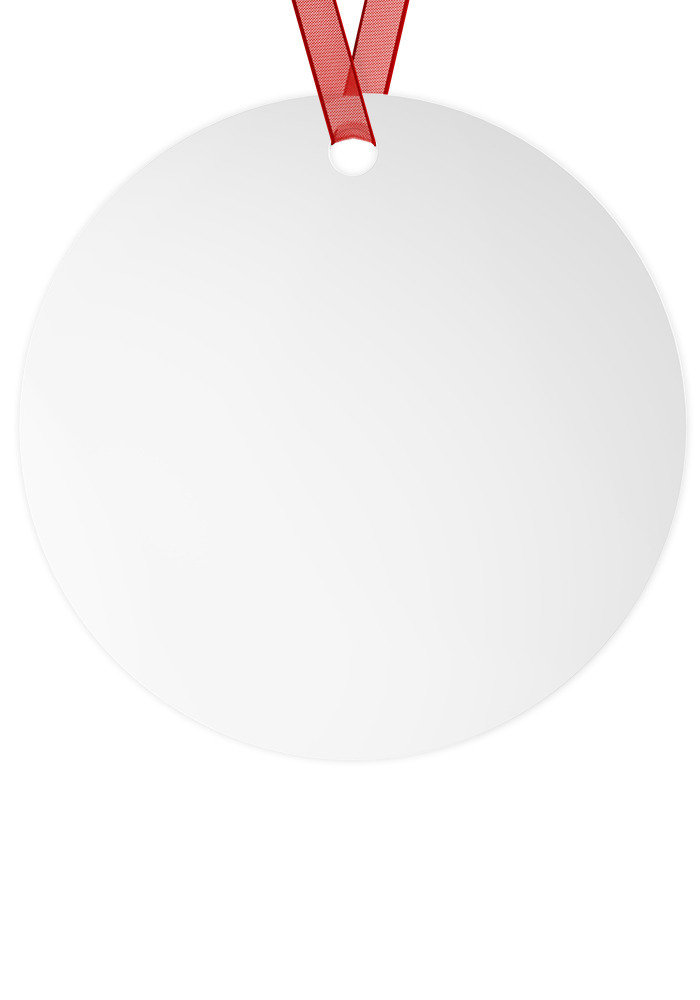 Customized Girl Metal Round Christmas Ornament