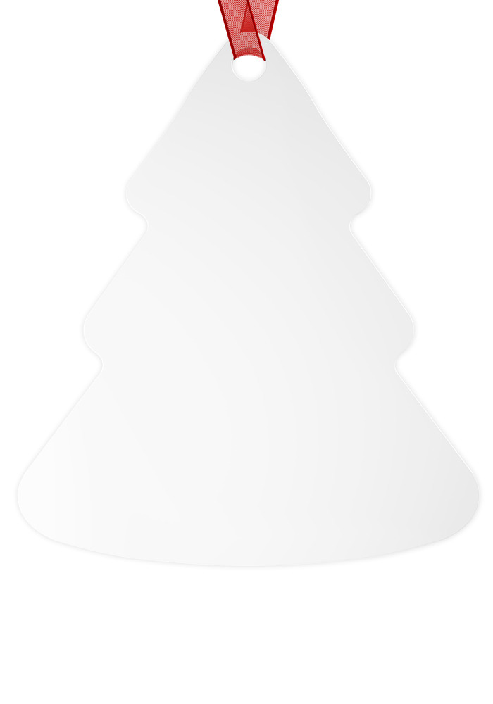 Customized Girl Metal Tree Christmas Ornament