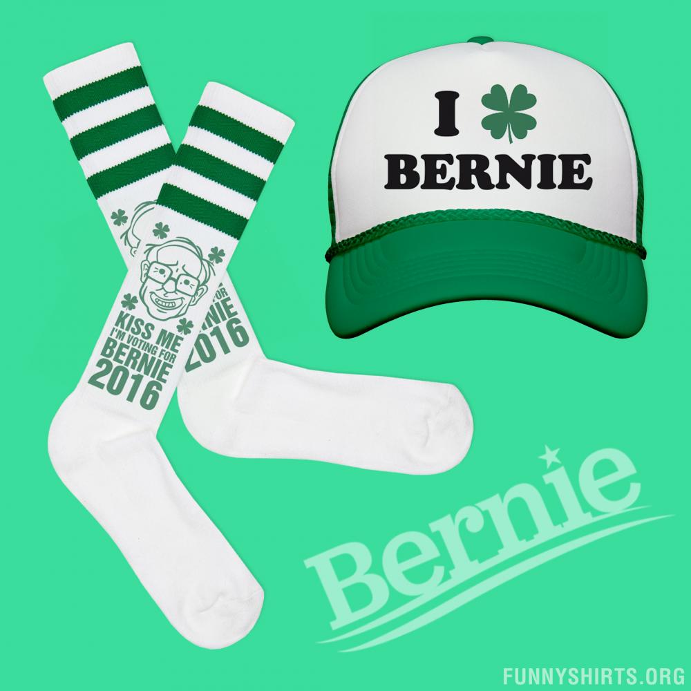Bernie Sanders St Pattys Socks