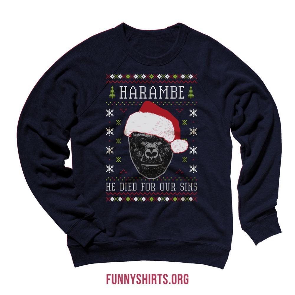 Harambe Ugly Sweater For Christmas