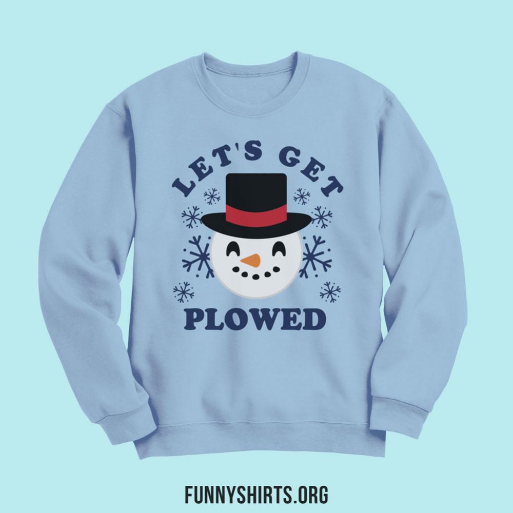 Let's Get Plowed Emoji Snowman