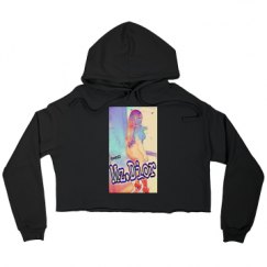 Ladies Relaxed Fit Cropped Fleece Hoodie