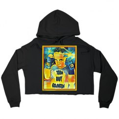 Ladies Relaxed Fit Cropped Fleece Hoodie