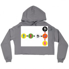 Ladies Relaxed Fit Cropped Fleece Hoodie