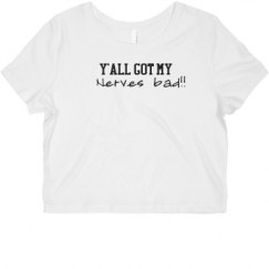 Ladies Slim Fit Crop Top Tee