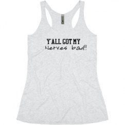 Ladies Slim Fit Super Soft Racerback Triblend Tank