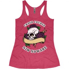 CRASH COURSE NIW NOWARE RACERBACK TRIBLEND TANK TOP