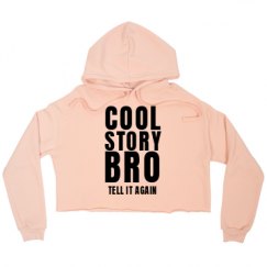 Ladies Relaxed Fit Cropped Fleece Hoodie