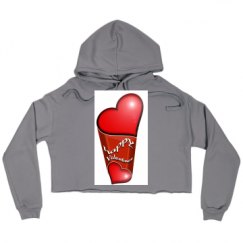 Ladies Relaxed Fit Cropped Fleece Hoodie