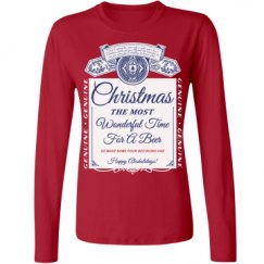Ladies Relaxed Fit Basic Long Sleeve Tee