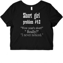 Ladies Slim Fit Crop Top Tee