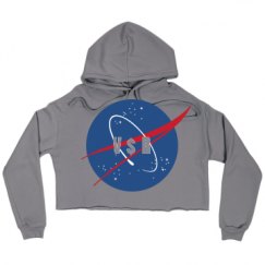 Ladies Relaxed Fit Cropped Fleece Hoodie