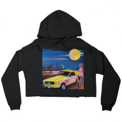 Ladies Relaxed Fit Cropped Fleece Hoodie