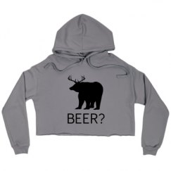 Ladies Relaxed Fit Cropped Fleece Hoodie