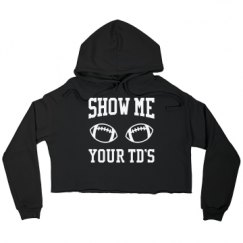 Ladies Relaxed Fit Cropped Fleece Hoodie