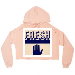 Ladies Relaxed Fit Cropped Fleece Hoodie