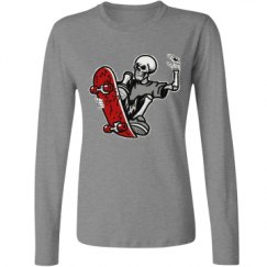 Ladies Relaxed Fit Basic Long Sleeve Tee