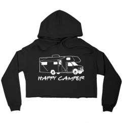 Ladies Relaxed Fit Cropped Fleece Hoodie