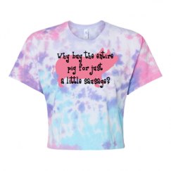 Women's Tie Dye Crop Top Tee