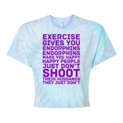 Women's Tie Dye Crop Top Tee