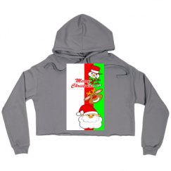 Ladies Relaxed Fit Cropped Fleece Hoodie