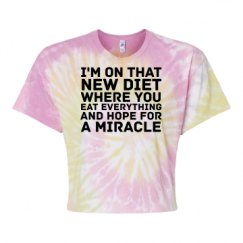 Women's Tie Dye Crop Top Tee