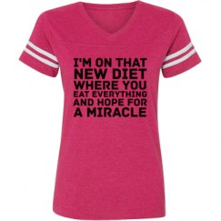 Ladies Relaxed Fit Vintage Sports Tee