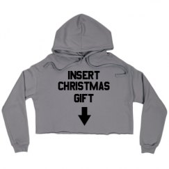 Ladies Relaxed Fit Cropped Fleece Hoodie