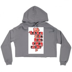 Ladies Relaxed Fit Cropped Fleece Hoodie