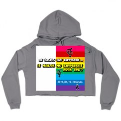 Ladies Relaxed Fit Cropped Fleece Hoodie