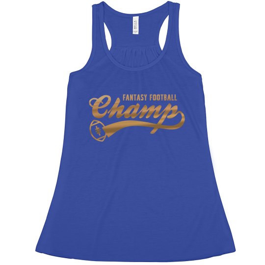 Ladies Metallic Fantasy Football Flowy Champion Racerback twAAS7xUq