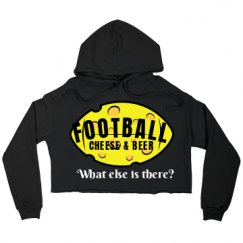 Ladies Relaxed Fit Cropped Fleece Hoodie