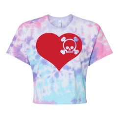 Women's Tie Dye Crop Top Tee