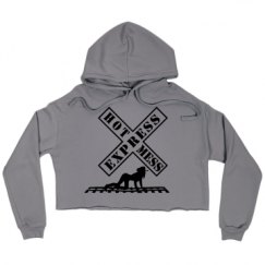 Ladies Relaxed Fit Cropped Fleece Hoodie