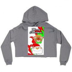 Ladies Relaxed Fit Cropped Fleece Hoodie