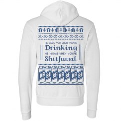 Getting Shitfaced Ugly Christmas Hoodie